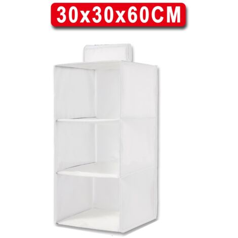 Perchero plegable para armario de autocaravana, 3 niveles - 30 x 30 x 60 cm