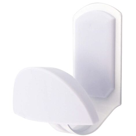 Perchero semicircular lacado blanco 1 pomo 45x84mm