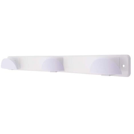 Perchero semicircular lacado blanco 3 pomos 420x50mm