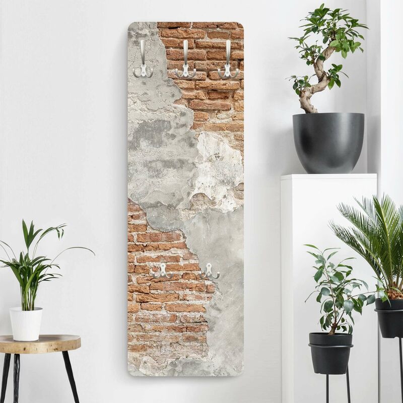 

Perchero - Shabby Brick Wall - 139x46x2cm Dimensión LxA: 139cm x 46cm