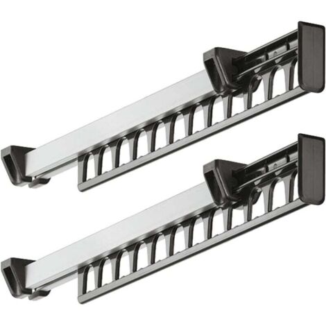 Perchero Ulisem, perchero extensible, para 12 perchas, longitud 312 mm, 2 piezas