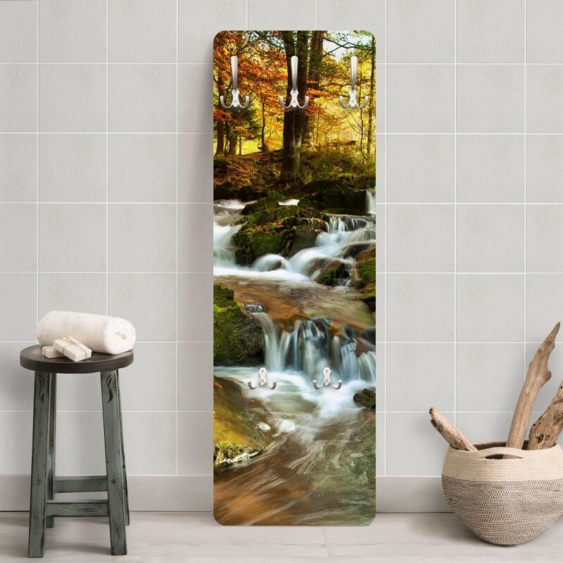 

Perchero - Waterfall autumn forest - Slender 139x46x2cm Dimensión LxA: 139cm x 46cm
