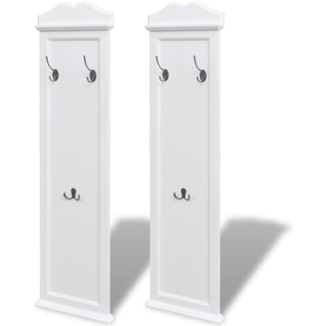 Percheros 2 unidades blancos vidaXL