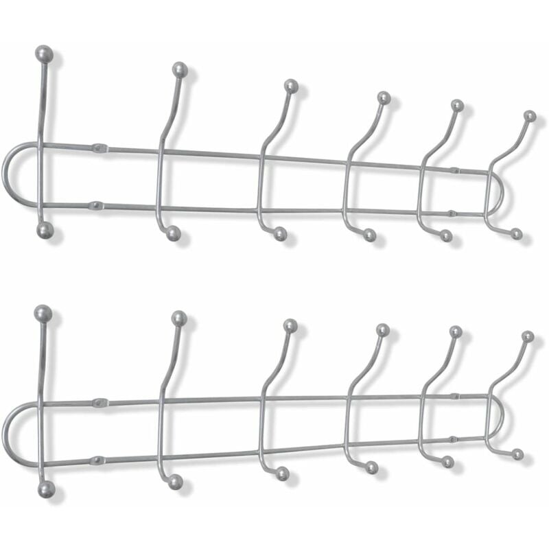 

Percheros de pared con 12 ganchos 2 unidades