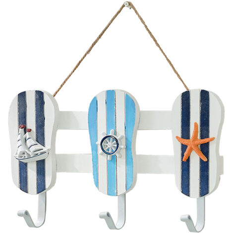 Percheros de pared de estilo mediterráneo con diseño de faro, ideales para la entrada, el pasillo o la habitación infantil (portallaves, perchero, decoración de pared, gancho para zapatos).