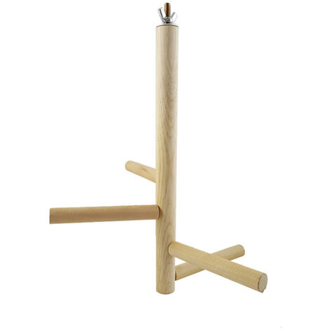 Perchoir à perroquet en bois rotatif, accessoire de cage pour oiseaux, perche pour perroquets