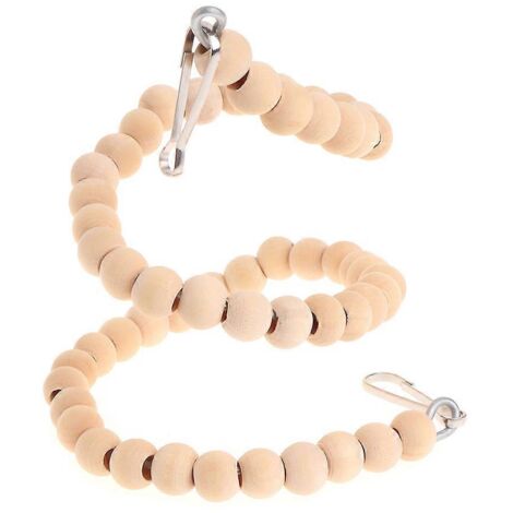 Perchoir balançoire échelle perroquet perles bois naturel équilibre oiseau jouet suspendu pour perruche calopsitte soutien posture accessoire cage