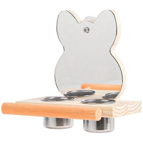 Perchoir pour cage à perroquets avec miroir intégré
