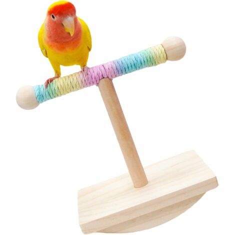 Perchoir pour Oiseaux d'Intérieur - Perchoir d'apprentissage en Bois