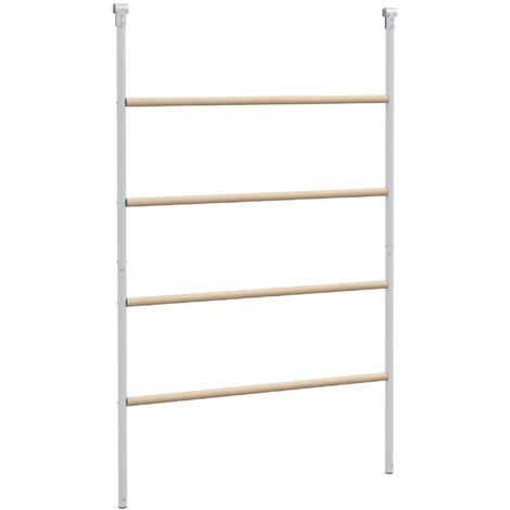 Perchoir pour poules, 4 barres, résistant aux intempéries, pour 4-6 poules, acier/bois