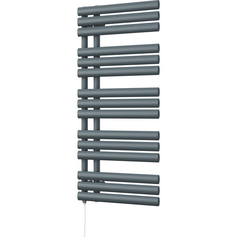 Image of Percival - Anthracite Electric Towel Rail&hellip;