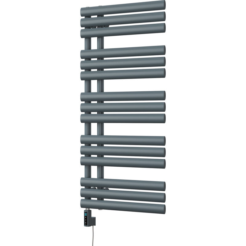 Image of Percival - Anthracite Electric Towel Rail&hellip;