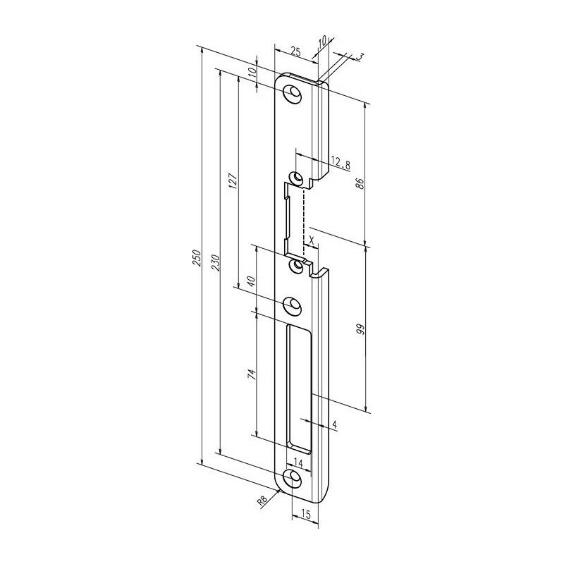 

Percutor acodado 63 B VA An.25mm L.250mm ktg DIN L ASSA ABLOY