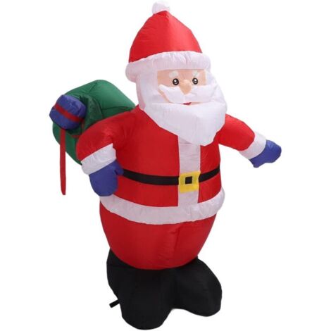 Père Noël Gonflable de 3,9 Pieds avec Sac Cadeau, Décor de Noël Gonflable avec LED pour Décorations d'hiver Intérieures et Extérieures de Cour (Prise UE 220V)