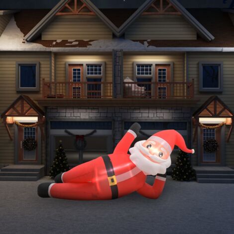 Père Noël Gonflable Décoration Ornement Multi-taille Multi-modèle vidaXL