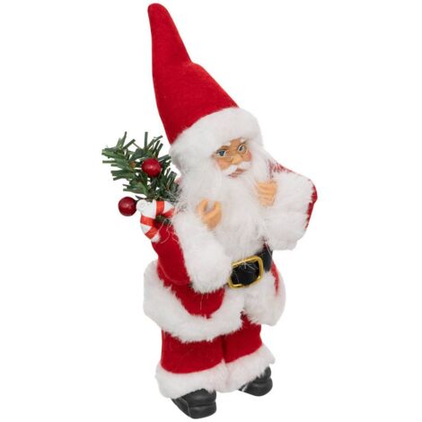 Père Noël traditionnel Rouge et Blanc H 18 cm - Feeric Christmas
