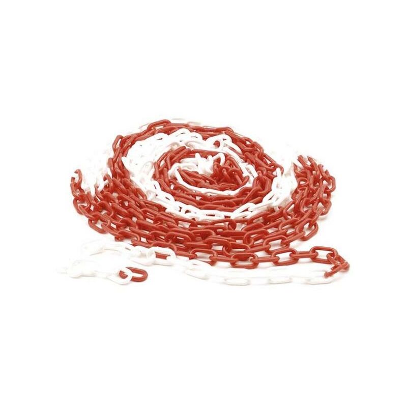 Image of Perel - red/white chain - 10 m