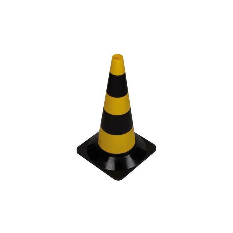 Image of Perel - Yellow/black cone - 50 cm