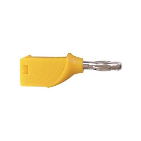 Perel 141298 spina a banana, 4 mm Connettori Bar, Giallo
