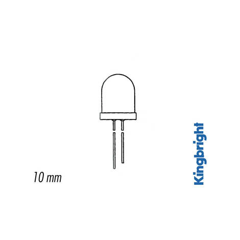Perel 143766 lampada LED superluminosa, 10 mm, rosso diffuso