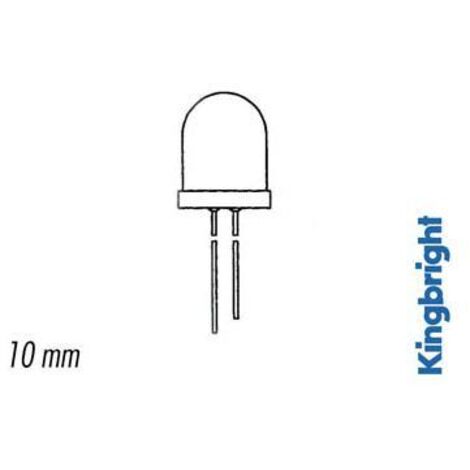Perel 143768 Super luminoso LED della lampada, 10 mm, rosso DIFFUS