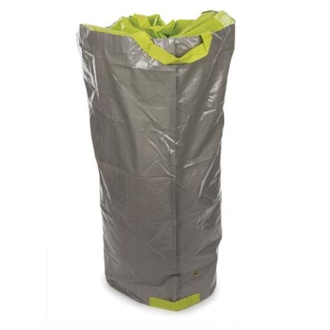 Perel Abfall Garten bag , faltbar, 400 l, Griffe, grau, ultrastark