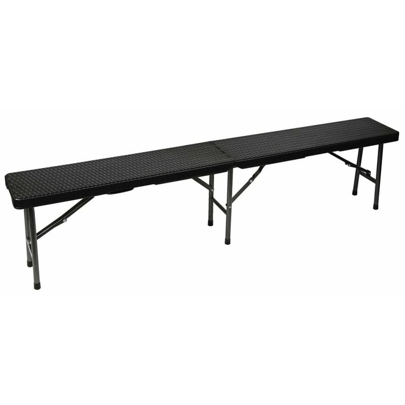 

Perel Banco plegable con diseño de mimbre negro FP160R - Negro