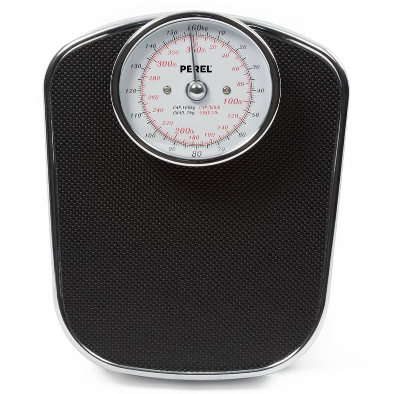 

Báscula de baño analógica negro 160 kg - Negro - Perel