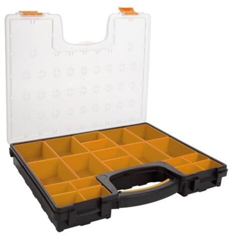 Perel Boîte de rangement en plastique avec bacs amovibles - 420x335x65 mm - 9,1 L