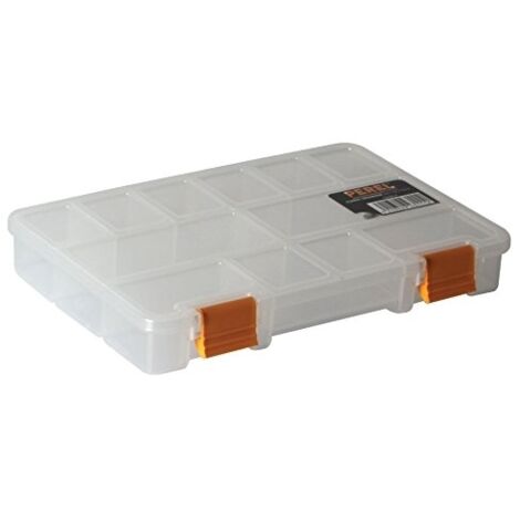 Perel – Boîte de rangement transparente 11 compartiments – 230 x 150 x 33 mm – Polypropylène – Empilable pour optimiser l'espace