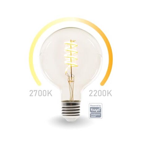Perel BOMBILLA LED INTELIGENTE SMART WIFI - COLOR BLANCO CÁLIDO & BLANCO CÁLIDO INTENSO - E27 - G125