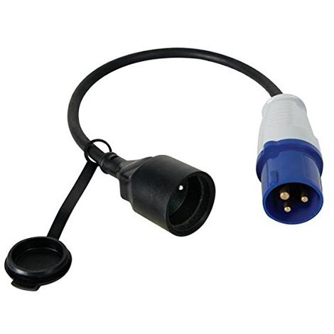 Perel – Câble adaptateur H07RN-F 3G1.5 – Longueur 40 cm – Intensité 16 A – Tension 230 V – Puissance max. 3680 W – ECEEC3M - RI9669