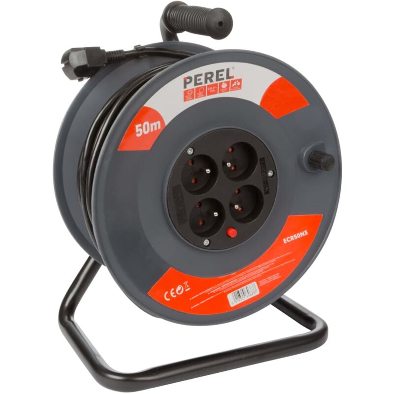 

Carrete de cable 4 enchufes 50 m - Perel
