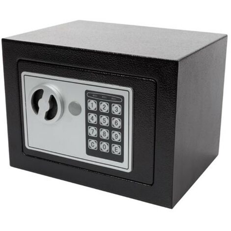 Perel – Coffre-fort électronique 17 x 23 x 17 cm – Serrure à combinaison électronique – 2,3 kg – Fixation murale recommandée