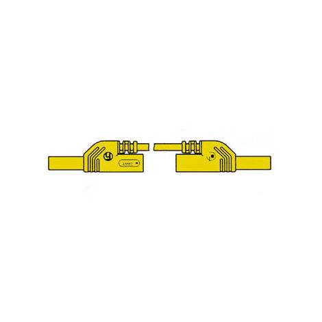 Perel Cordón de medición Isole 4 mm 25 cm con Reprise – Amarillo (MLB-SH/WS 25/1)