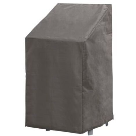 Perel Cubierta al aire libre para sillas apilables, gris, 66 cm x 66 cm x 128 cm