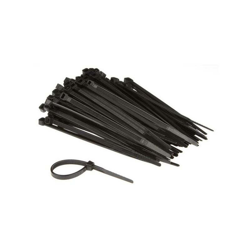 Perel - set fascette in nylon - 4,6 x 120 mm - nero (100 pz)