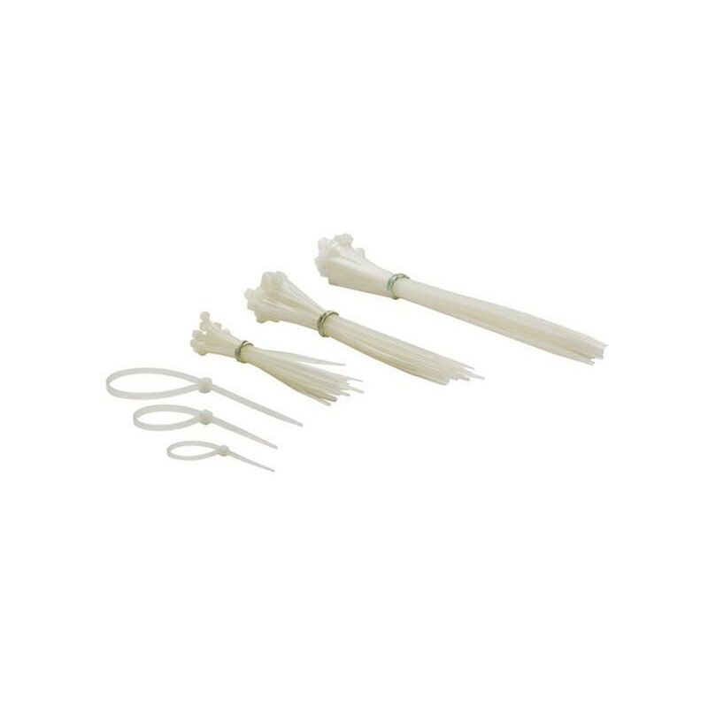 Set di fascette in nylon - varie dimensioni - colore bianco (75 pz.)