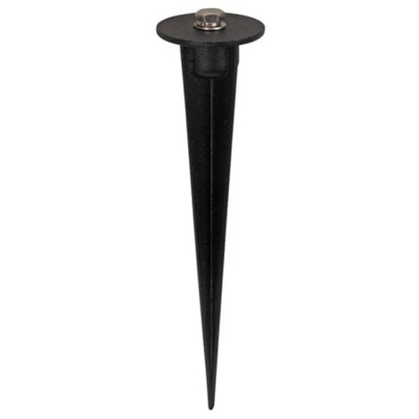 Perel Erdspieß für LED-Strahler, schwarz, 40 mm Durchmesser, 160 mm Höhe, 46 g, Aluminium