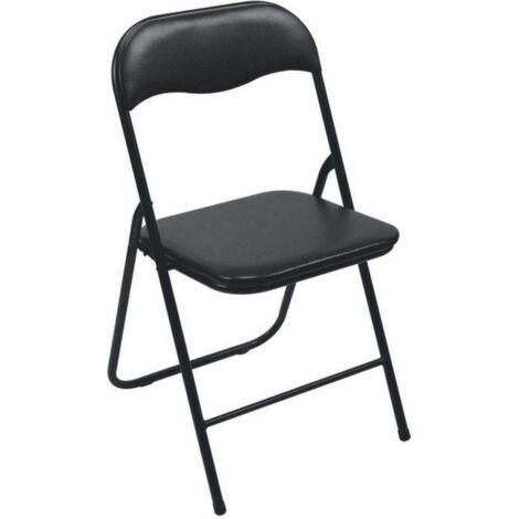 Perel folding chair padded Chaise de camping noir FP168B