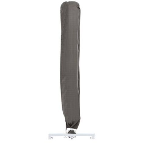 Perel Funda protectora para sombrilla y sombrilla colgante de hasta Ø 4.5 m, funda protectora para sombrilla, funda para parasol, funda para sombrilla, funda de protección, gris, redonda, 250 cm x 64