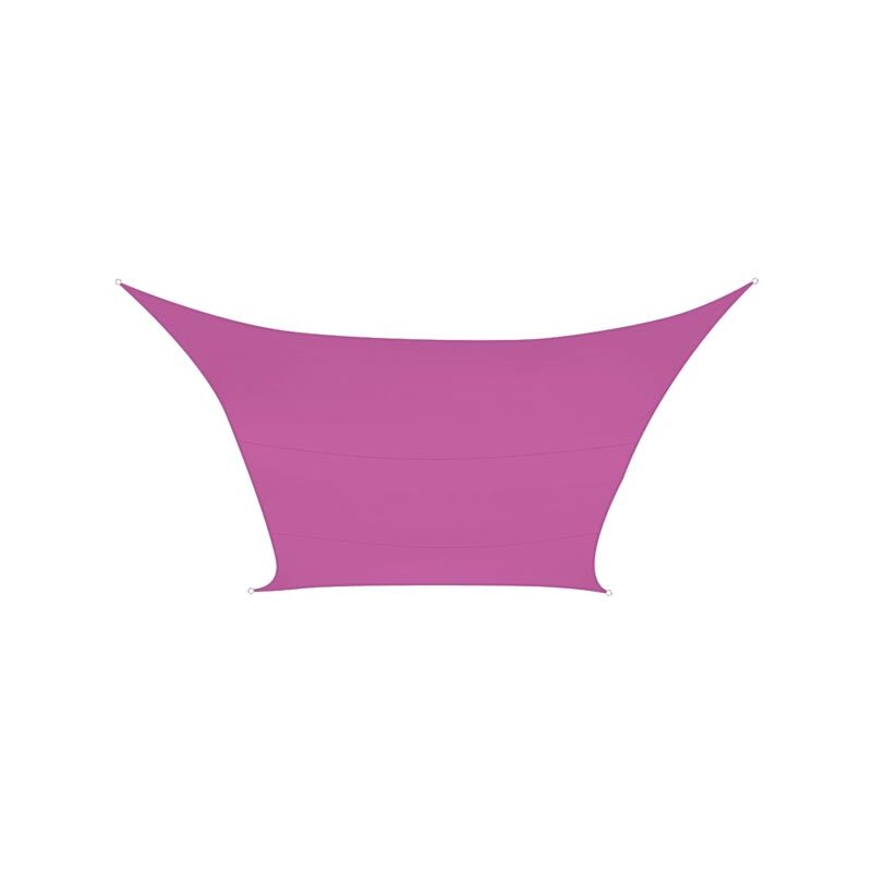 Vela ombreggiante - rettangolare - 4 x 3 m - colore: fucsia