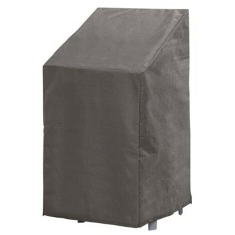 Perel Housse d'extérieur pour chaises empilables, gris, 66 cm x 66 cm x 128 cm