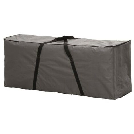 Perel Housse d'extérieur pour coussins d'assise, gris, rectangulaire, 125 cm x 40 cm x 50 cm