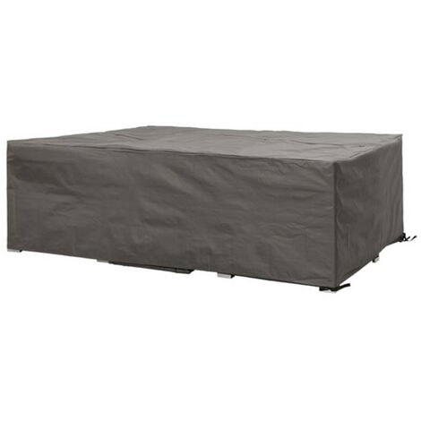 Perel Housse d'extérieur pour ensemble de jardin, gris, rectangulaire, 320 cm x 275 cm x 80 cm