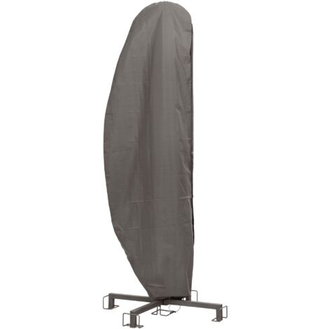Perel Housse d'extérieur pour parasol à bras libre Ø max. 3.5 m, gris, 260 cm x 86 cm