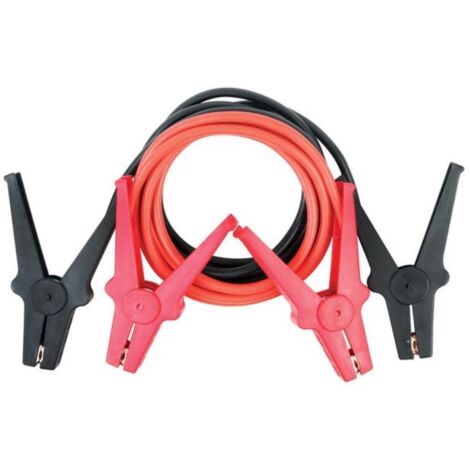Perel Iniciar cable establecido para motores de gasolina, 12/24 V, con abrazaderas de batería aislada, bolsa de almacenamiento, certificado Tüv/GS/DIN, 16 mm², plástico, 3 metros