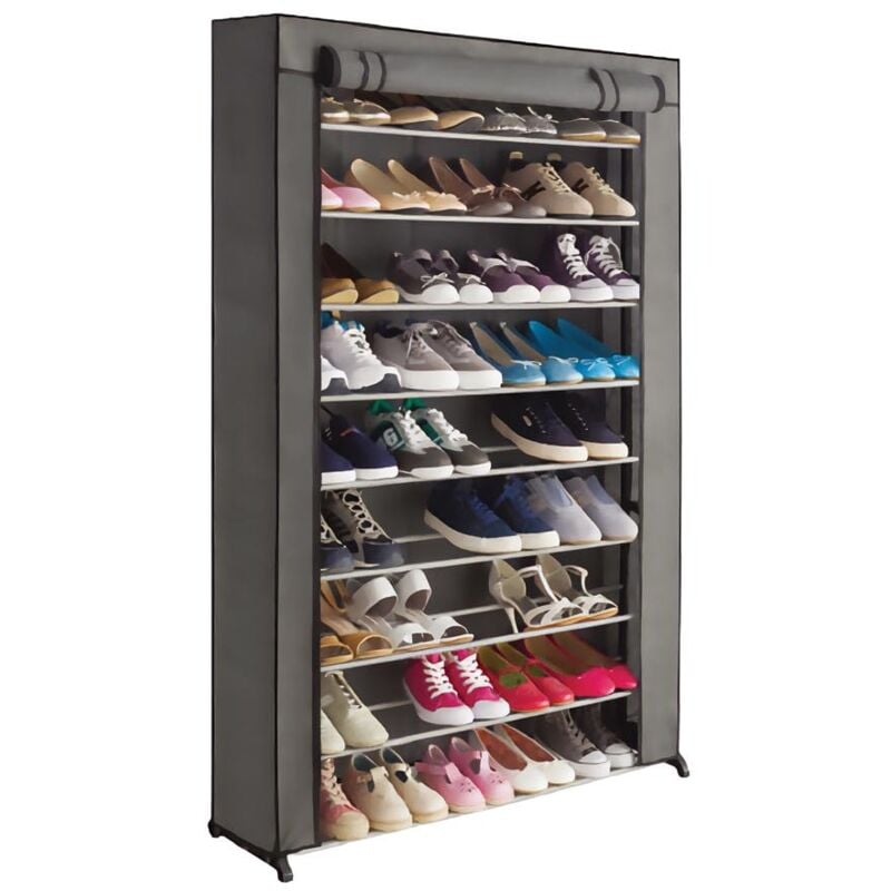 Perel - Armoire à chaussures pour 50 paires, équipée de fermetures fermeture auto-agrippante et à glissière pour une protection optimale contre la