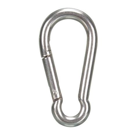 Perel – Mousqueton en acier inoxydable 8 mm – Longueur 80 mm – Système de fixation à vis pour sécurité renforcée – Charge maximale 62 kg - GSSA2