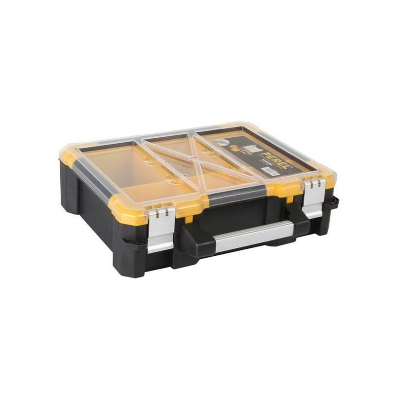Image of Perel - Plastic Storage Case with Removable Bins - 380 x 340 x 110 mm - 14 l